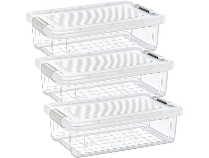 3er-Set Vorratsbox, 6 l, transparent