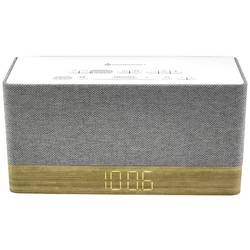 soundmaster UR630WE Radiowecker UKW Bluetooth®, AUX, UKW Weckfunktion Grau, Braun 10766