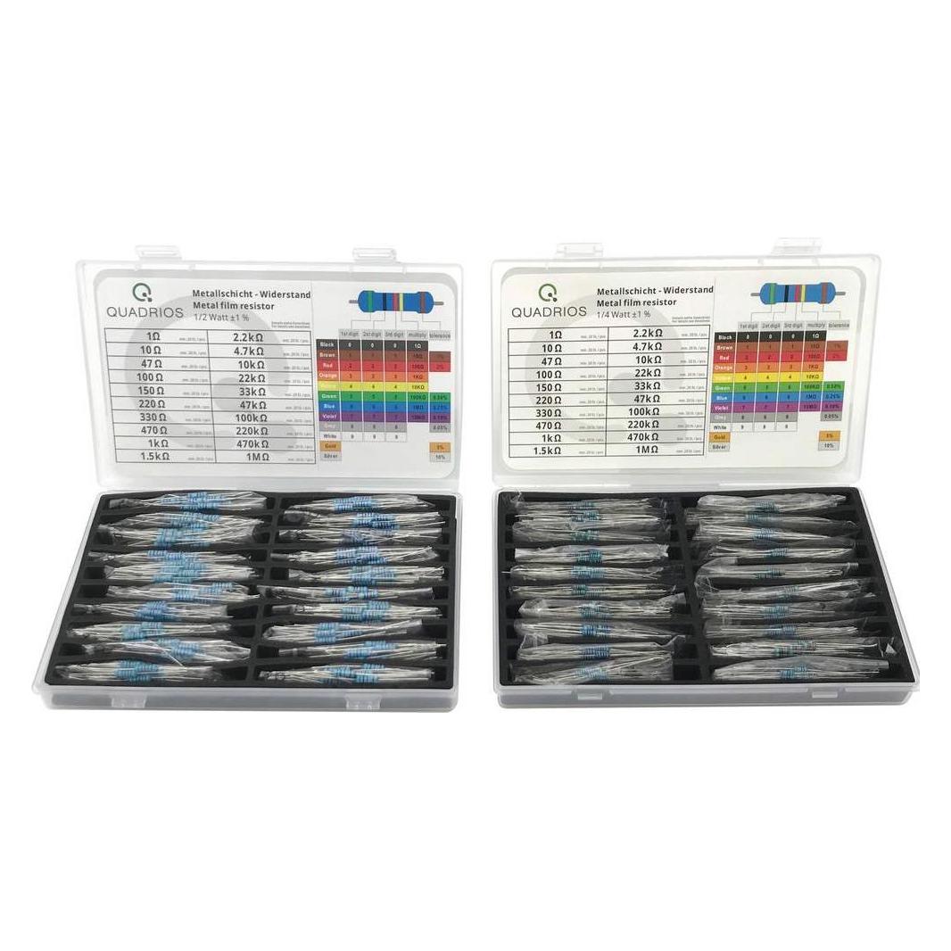 Quadrios Metallschicht-Widerstands-Set - 800 tlg. (400 St. 0.25W 400 St. 0.5W) (2109P138)