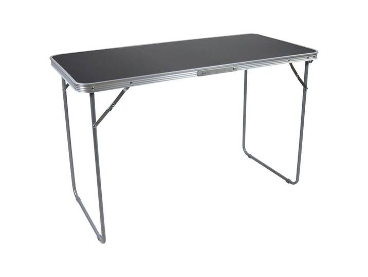 Gardenson Campingtisch, Schwarz, Metall, Kunststoff, Holzwerkstoff, rechteckig, 53x70x110 cm, Freizeit & Co, Campingausrüstung, Campingzubehör