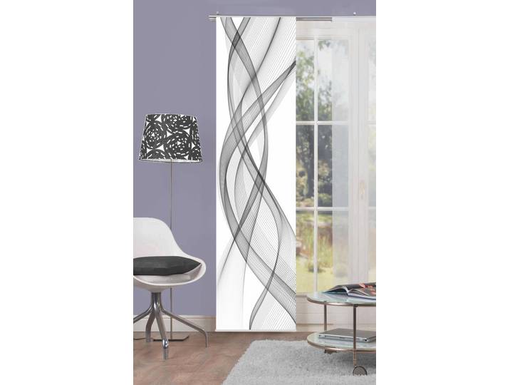 Schiebegardine HOME WOHNIDEEN FERROL Gr. 1, grau, B:60cm H:245cm, Polyester, Gardinen, Schiebegardine, HxB: 245x60, inkl. Befestigungszubehör