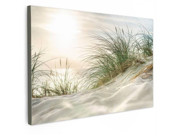 LEINWANDBILD Dünen mit Strandhafer in der Sonne des Nationalparks Schleswig-Holsteinisches Wattenmeer Wohnzimmer Groß 120x80 cm