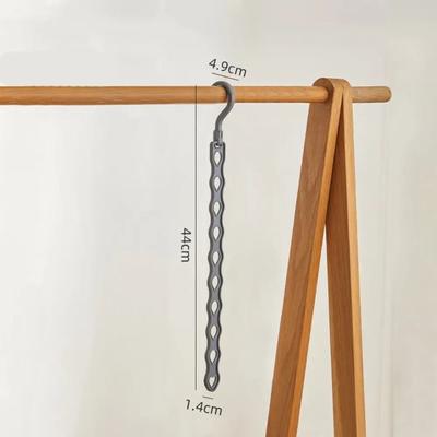 Uplift Essentials 10 Hole Space Saving Clothes Hanger Multi Garment Closet Organizer grey