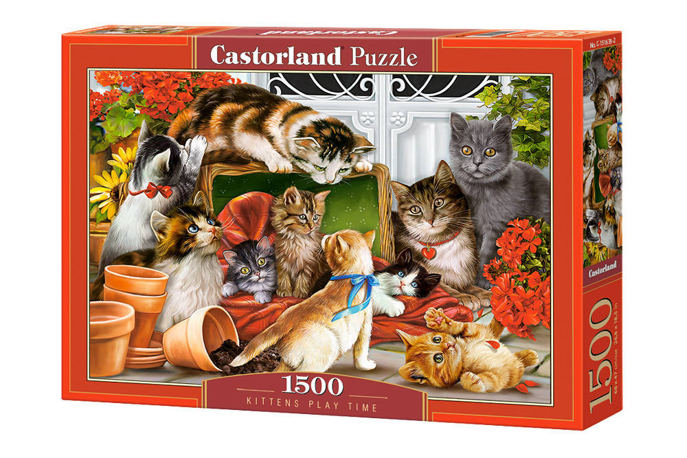 Castorland Puzzel 1500 stukjes Kitten aan het spelen 151639