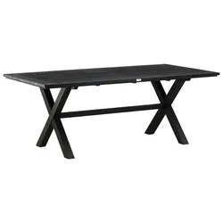 Gartentisch Rives ca. 200x100x75 cm Schwarz