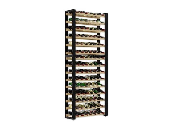 Lenmar Serie RW Weinregal aus Holz für Flaschen, LOFT, Flaschen, Wein, Flaschenregal, Kellerregal, Regale, Flaschenhalter, Weinständer … (LOFT 105, 195 x 84 x 27, 105 Flaschen), Natur + Schwarz