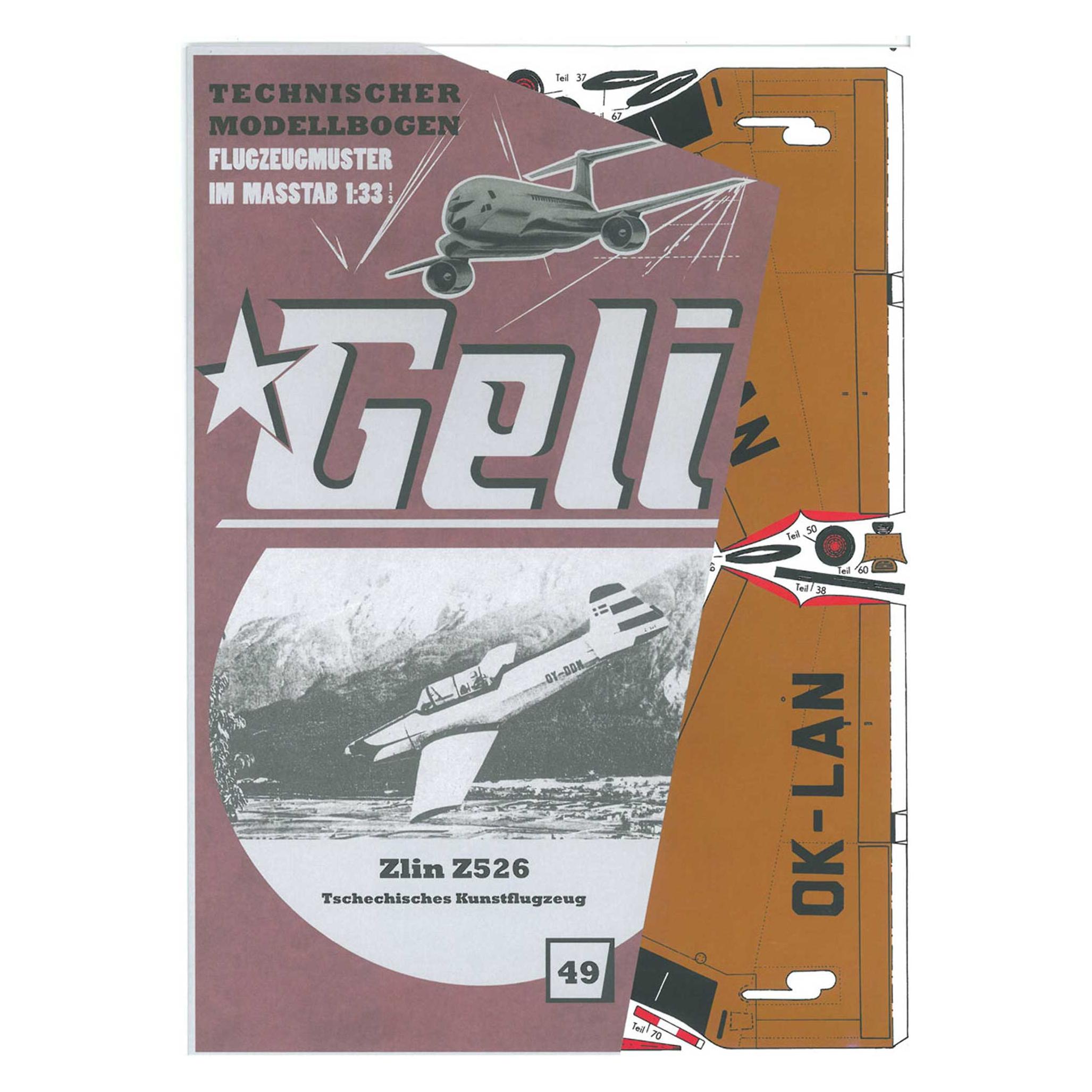 Geli zlin kartonmodell (Kunstflug) (34049)