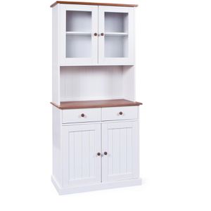 Inter-Link Küchenschrank Westerland, weiß, (BxH) 90 x 191 cm, mit 4 Türen, 2 Schubladen, 5 Fächer & Arbeitsplatte
