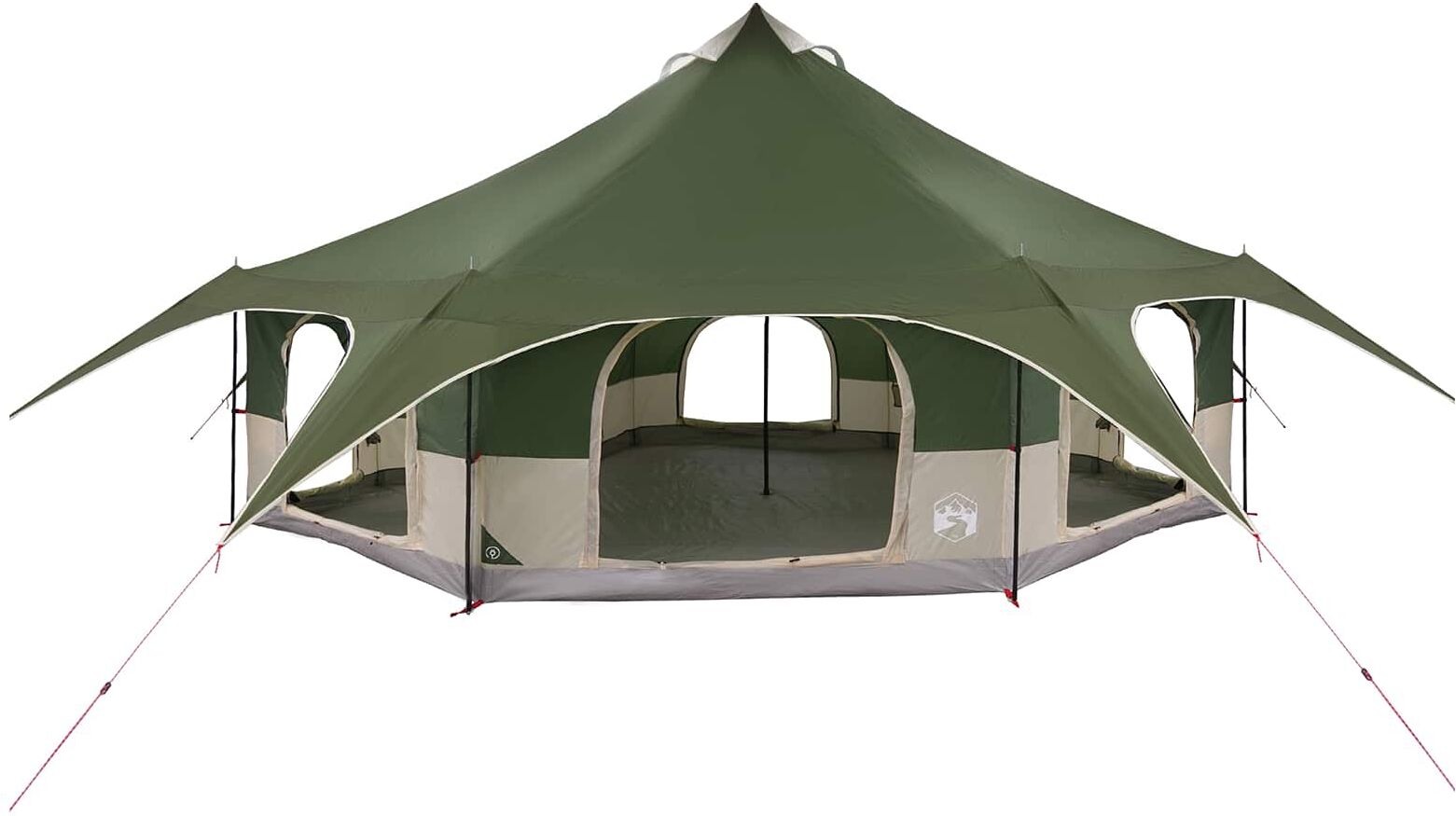 vidaXL Tente familiale 18 personne Vert