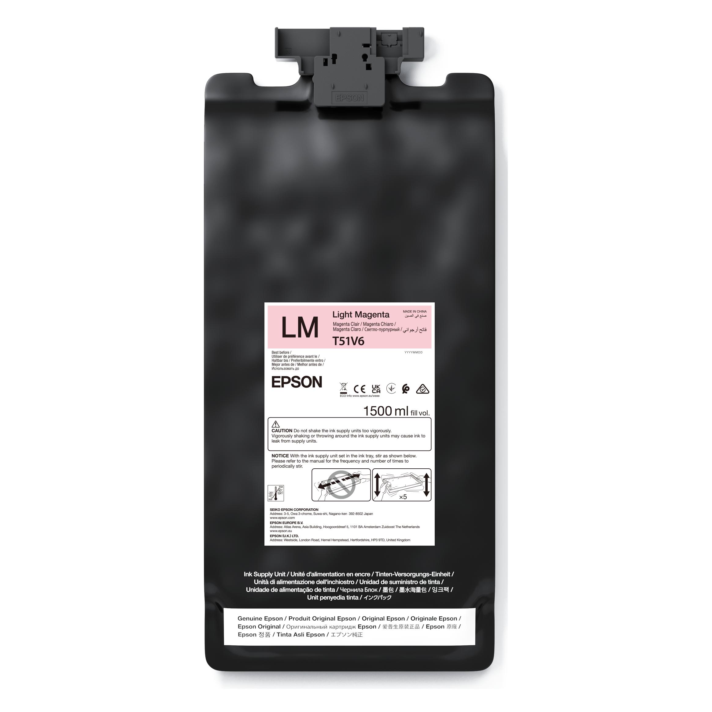 Epson Drucker UltraChrome GS3 Light Magenta 1.5L (LM) (C13T51V600)