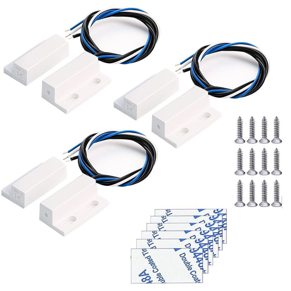 Selius 3 sets Witte Magnetische Schakelaarbedrading NO/NC voor Toegangscontrole
