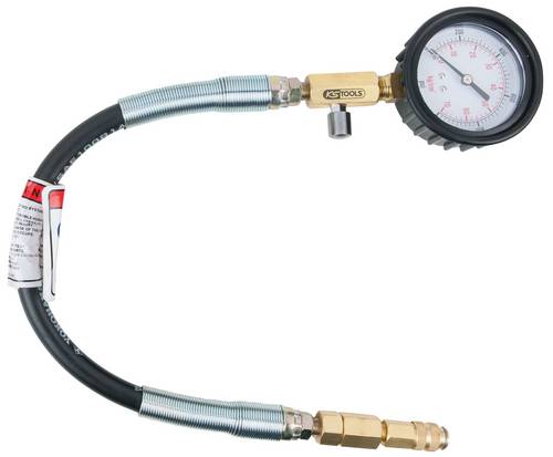 KS Tools 150.3661 Manometer mit Schlauch, 0-1000 psi, Ø 70mm