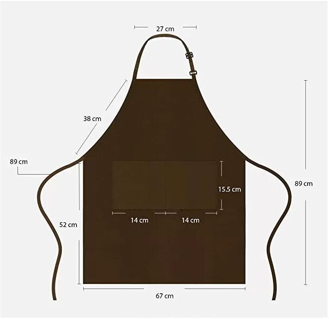 INF Ärmellose Polyester-Schürze - Verstellbare Nackenband Küchenarbeitsschürze Kaffee