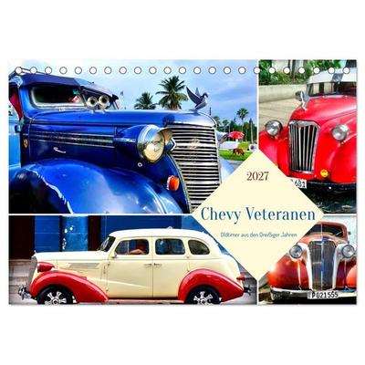 Chevy Veteranen - Oldtimer aus den Dreißiger Jahren (Tischkalender 2027 DIN A5 quer), CALVENDO Monatskalender