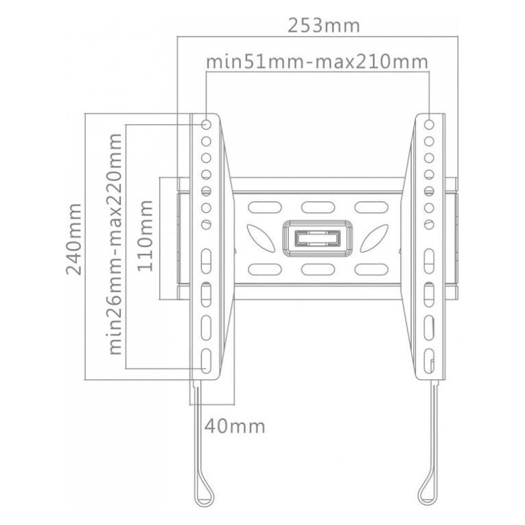 GoGen TV-Wandhalterung FIX M2 (Wand) (GOGDRZAKFIXM2)