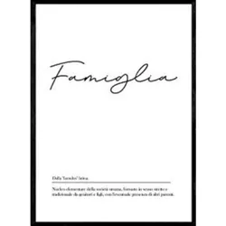 POSTER Wörterbuch Italienisch Famiglia A3 Rahmenlos
