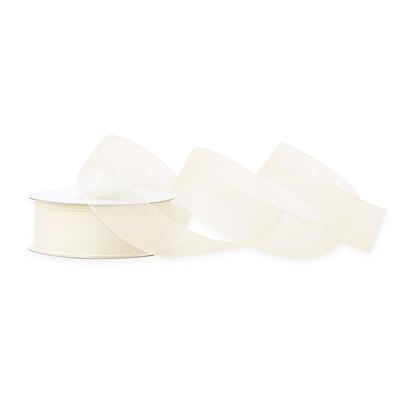 Creativery 25mm Organzaband 25m Chiffonband Schleifenband Geschenkband Deko Stoffband Elfenbein