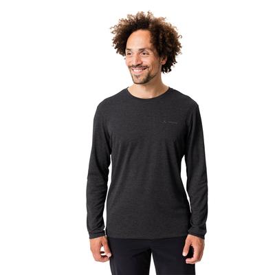 Longsleeve VAUDE "Men's Essential LS T-Shirt", Herren, Gr. L, schwarz, Obermaterial: 100% Polyester, Rundhals, Shirts, sportlicher Stil, Rundhalsausschnitt, schnell trocknendes Material