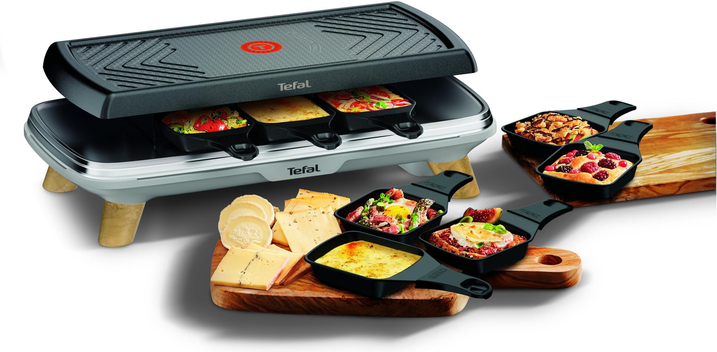 Tefal Raclette "Gourment RE610D", schwarz, Raclettes, Raclette schwarz Einheitsgröße