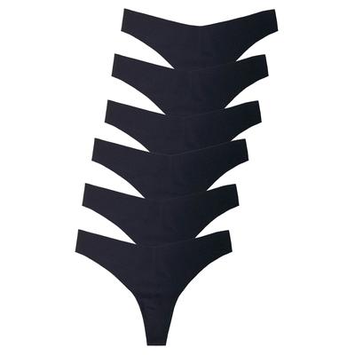String NINA VON C. "6er Pack String Secret Soft & Shape", Damen, Gr. L, schwarz, Obermaterial: 86% Polyamid PA. 14% Elasthan EL., Unterhosen String