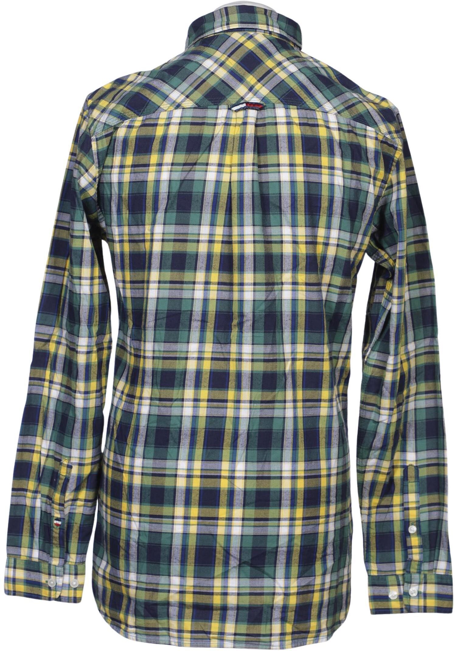 Tommy Jeans Herren Hemd, Mehrfarbig, Gr. M, Baumwolle - Second Hand
