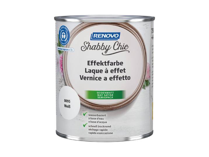 Renovo Shabby Chic Effektfarbe Weiss 750 ml