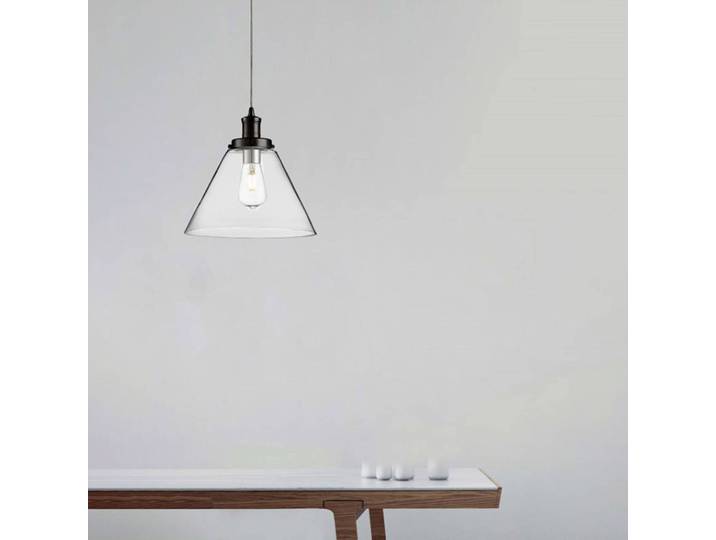 Searchlight Glas Hängelampe Pyramid, dimmbar, klar / transparent, für Wohn- / Esszimmer, Glas, Modern, Pendelleuchte