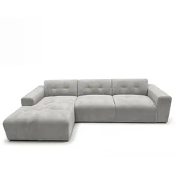 ECKSOFA L Form Corlu Grau 310/165/78 cm – stilvolle kleine Eckcouch Links
