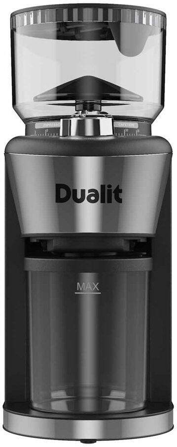 Dualit Stainless Steel Electric Conical Burr Coffee Grinder Black 150ml
