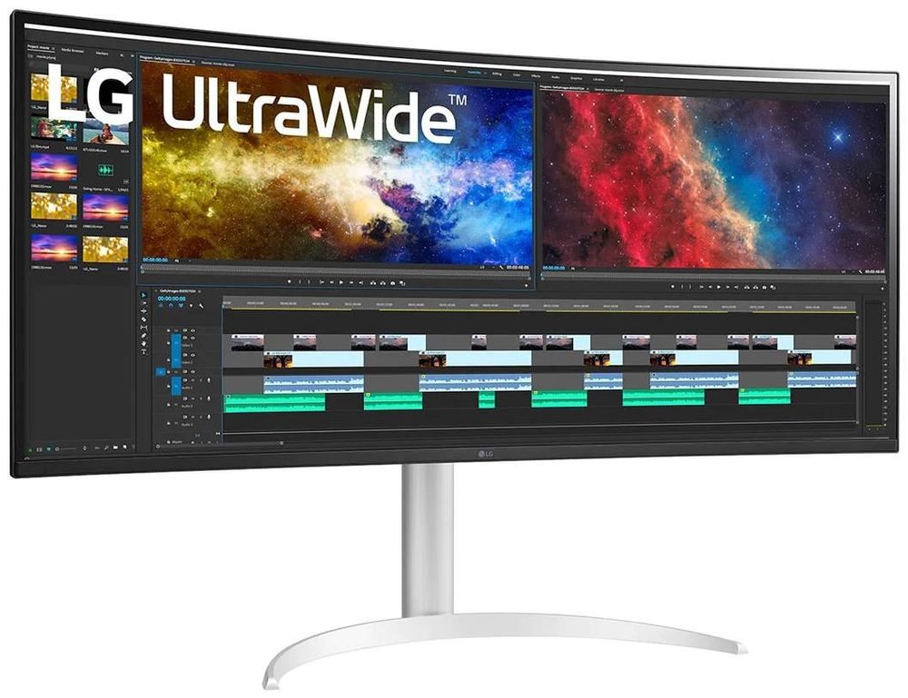 LG Electronics LG 38BQ85C-W 37.5 Zoll Curved IPS LED 24:10 75 Hz Monitor 38BQ85C-W.AEU