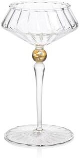Zodax Ondine 4-Piece Set Fluted Coupe Glasses