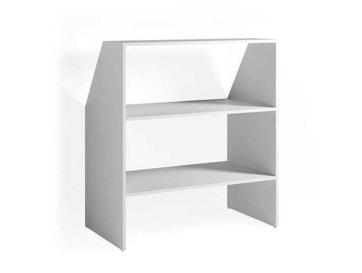 Vicco Dachschräge Regal Weiß 90 x 100 cm, 3 Fächer, Rechteckig, 90x100x50 cm, Wohnzimmer, Regale, Bücherregale