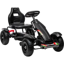 KINDER GO KART TRETAUTO, Schwarz, Kunststoff+ Metall