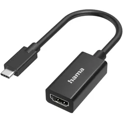 Hama Video-Adapter, USB-C-Stecker - HDMI™-Buchse, Ultra-HD 4K (HDMI), Video Adapter, Schwarz