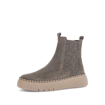 Chelseaboots GABOR "Chelsea Boot", Damen, Gr. 43, grau, Schuhe Chelseaboots