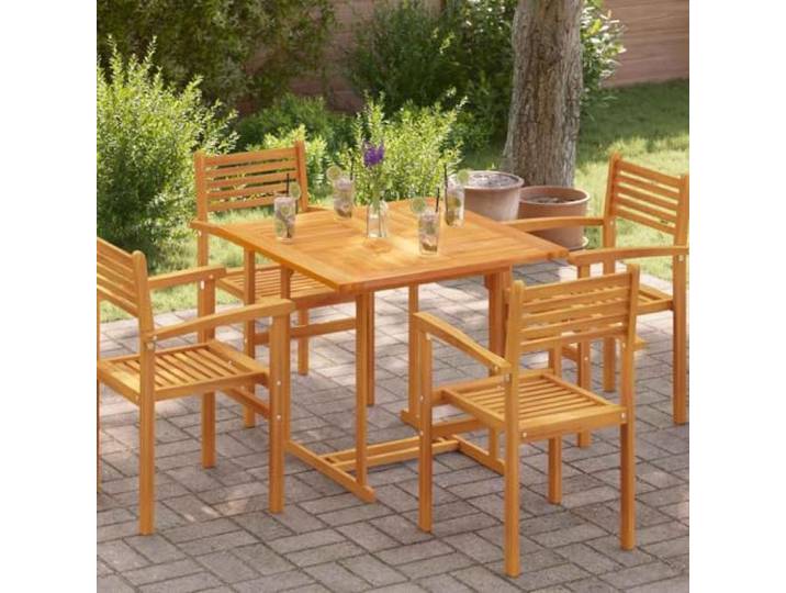 FMPGJLYH Tischplatte aus massivem Teakholz Quadratisch 90x90x2.5 cm Fein geschliffene Oberfläche, Witterungsbeständig, Rustikales Design, Vielseitig