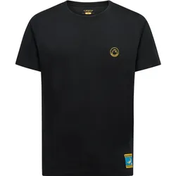 La Sportiva, Herren, Sportshirt, Climbing on the Moon T-Shirt M, Climbing T-Shirt (M), Schwarz, Gelb