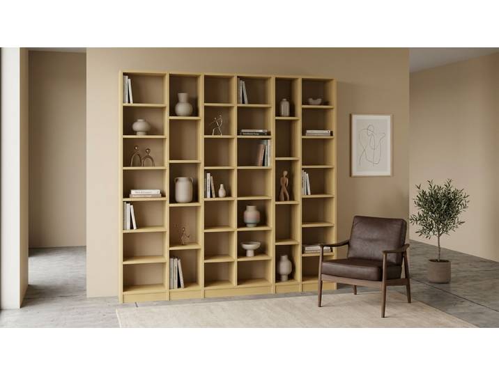 Großes Bücherregal aus Massivholz Birke Natur geölt