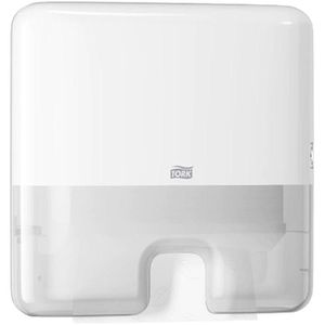 Tork Handtuchspender Xpress Elevation Mini, 552100, H2, für 300 Falthandtücher, Kunststoff, weiß