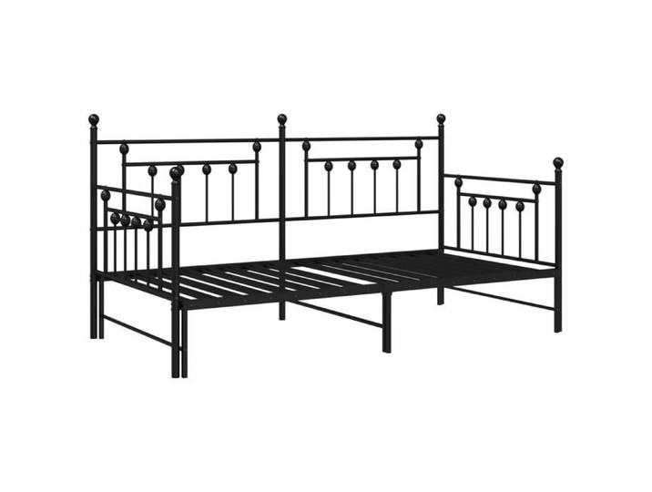 PROMOTION Lit 1 personnes - Lits & Cadres de Lit Noir Métal 90 x 200 cm Cadre de Lit Métal 27912 - BestMeuble