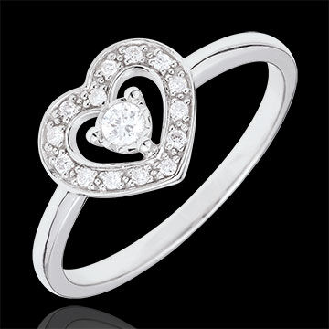 Edenly Ring Herz Tiphanie - Weissgold