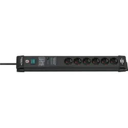 Brennenstuhl 1951160401 power extension 3 m 6 AC outlet(s) Indoor Black