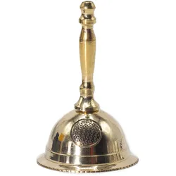 Small Altar Brass Bell - Flower of Life