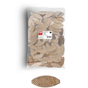 Tox Flachdübel 015600201, Biscuit Wood XL P0, Größe 0, aus Buchenholz, 250 Stück