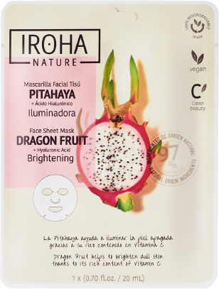 Iroha Nature Pitahaya Illuminating Mask + Hyaluronic Acid 20 ml