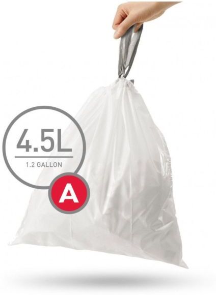 Premium simplehuman Müllbeutel CW0160 30 Stück, für Abfalleimer, passgenau, 4,5 l