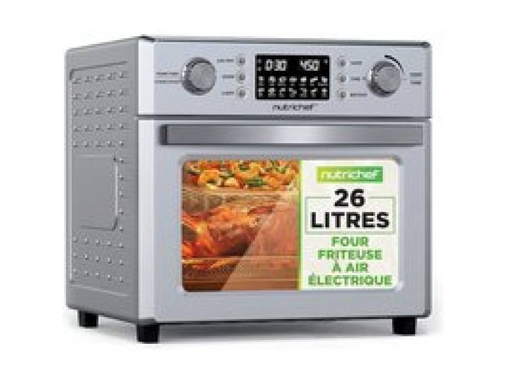 Four Air Fryer 26 L 1700 W Rôtissoire Convection 10 Programmes Panier Friture Grille Et Plateau