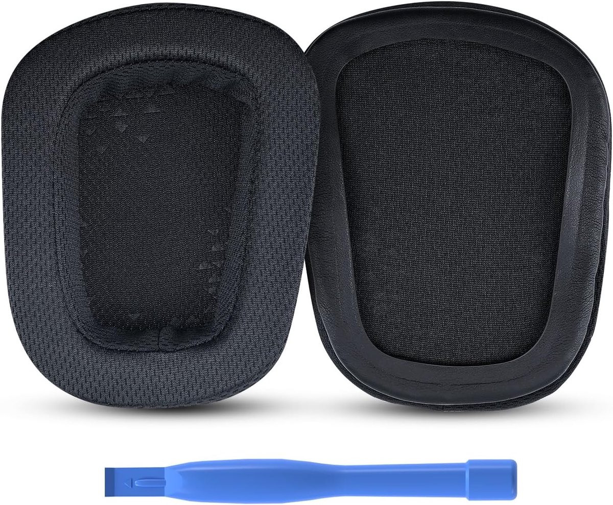 MMOBIEL Oorkussens van Mesh Fabric voor Logitech G733 en G335 Lightspeed Wireless Gaming Hoofdtelefoon - Zwart