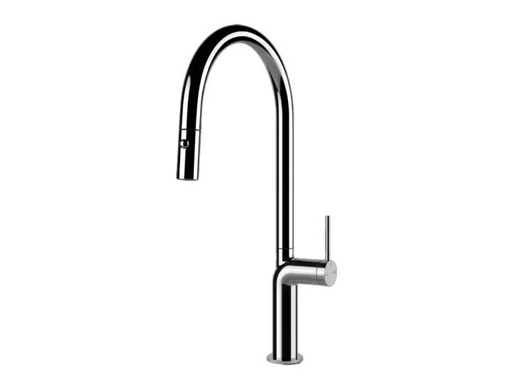 GESSI mitigeur robinet de cuisine semi-professionnel 60303 STELO (Chrome - Métal)