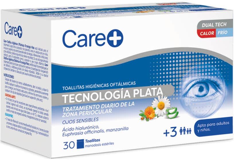 Care+ Toallitas Oftálmicas Tecnología Plata 30uds